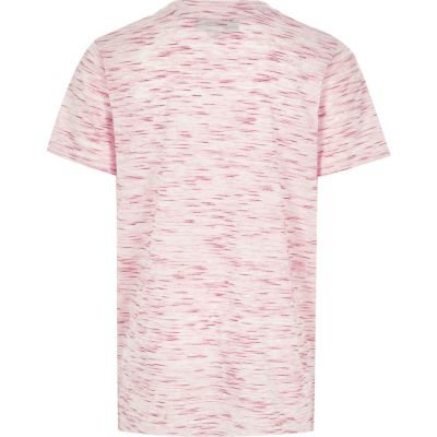 Boys pink chest print t-shirt
